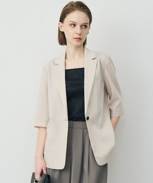  Peラミーシアータフタ 半袖ジャケット