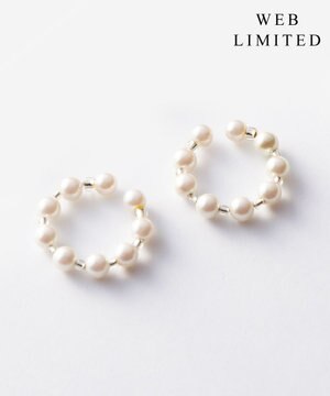 【WEB限定・2way・2set】パール イヤカフ リング