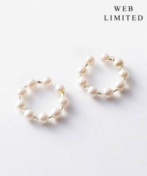 【WEB限定・2way・2set】パール イヤカフ リング