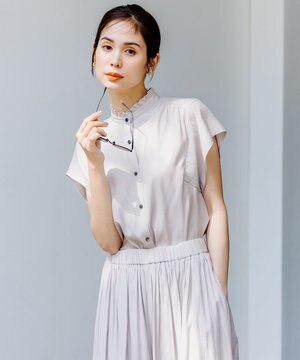 【大人気シリーズ】ギャザーライトデシン ブラウス