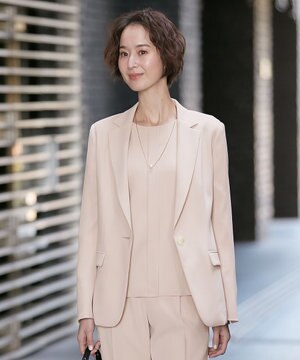  【XSサイズ～/洗える】ダブルフェイススーティング テーラードジャケット