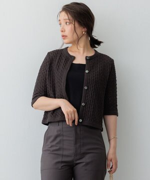  【SLOW/一部店舗限定】レーシー カーディガン