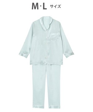  【パジャマ】　長袖・長ズボン　シルクサテン　吸放湿性　睡眠科学／ワコール　YDX582