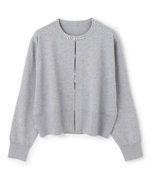 ネックビジュー カーディガン