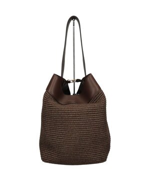  【LORISTELLA】ワンハンドル異素材コンビネーション巾着バッグ