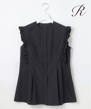  【R(アール)】THOMAS MASON フリル ノースリーブブラウス