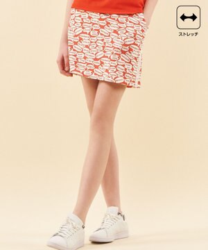  【WOMEN】【吸水速乾/UVカット】YELL総柄プリントスカート