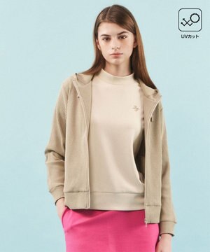  【WOMEN】【UVケア】テクニカルワッフル フーディ