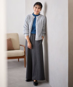 【ウエストゴム】ドロストワイドパンツ