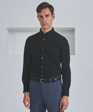  【吸水速乾】クールマックス鹿の子 ビズシャツ_ボタンダウン