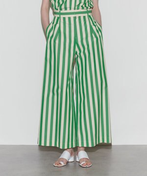  【Nave 　洗える】ワイドストライプ　パンツ