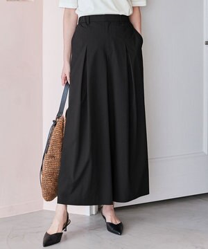  【XSサイズ～/洗える】ストレッチタイプライター ワイドパンツ