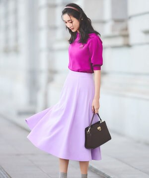  【5色展開・後ろゴム仕様】カラータフタ スカート