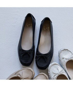  <ing>リボンモカシンシューズ