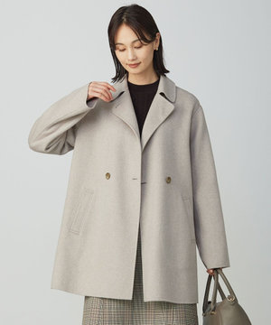 ウールナイロンリバー テーラード コート