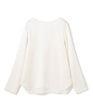  サテン レイヤードブラウス