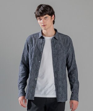  アブストラクトジャガード レギュラーカラーシャツ