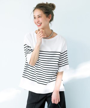 スゴ機能美 ハーフスリーブ ニット