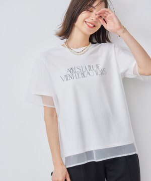 【WEB限定】チュールレイヤードロゴTシャツ