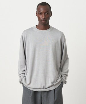  GARMENT DYED SILK WASHI | クルーネックセーター - UNISEX