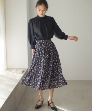  フラワードットプリント スカート