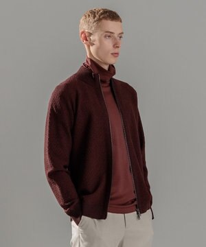 【イージーケア】 ヴィスコースリンクス　ジップアップカーディガン