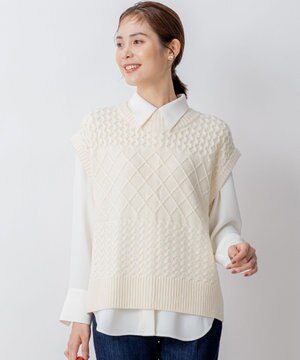  【WEB限定】バルキーニット ベスト