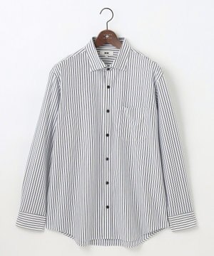  【キングサイズ・綿100％・自然なストレッチ】マイクロストライプジャージー シャツ
