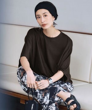 【接触冷感・速乾・洗える】Ly.Coハイゲージ ドルマンスリーブプルオーバー