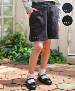  【110-140㎝】 デニムニットショートパンツ