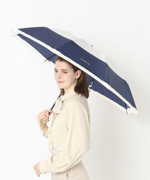  FURLA  折りたたみ傘 カラーボーダー 大きめ55cm 日本製