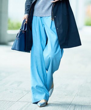  【セットアップ対応】ソフトリネンダンガリーワイド パンツ