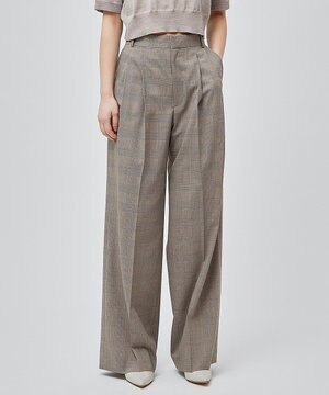  【洗える】MER / グレンチェックパンツ