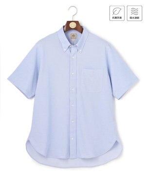  【KING SIZE】【吸水速乾 / 抗菌防臭 / 遮熱 / 防シワ】【J.PRESS OXFORD JERSEY】カノコインレイ半袖 シャツ / B.D.