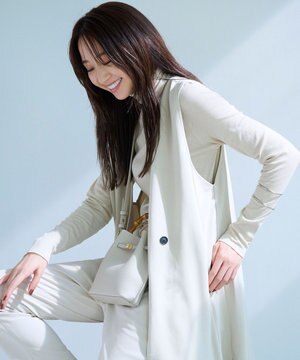 【ストレッチ/洗える】BEAUTY MOVE ダブルボタンジレ