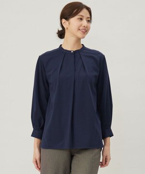  シャツジャージー バンドカラー カットソー