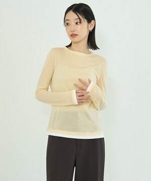  ソフトウール フェイクレイヤード ロンT