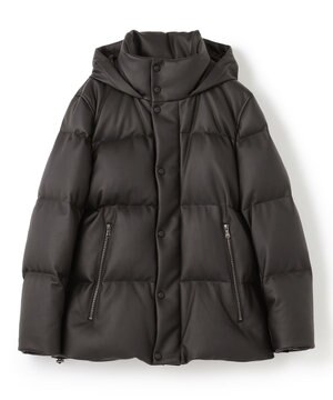 シンセティックレザー　ダウンコート
