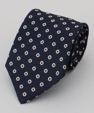  【日本製】西陣ネクタイ_ネイビー×ブラウン系