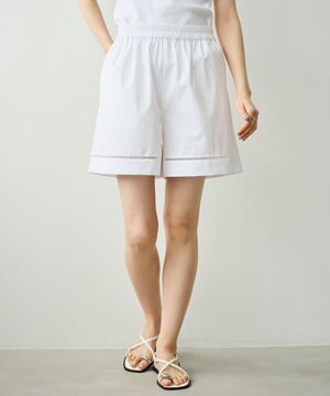  【洗える/セットアップ可能】ハシゴレースハーフパンツ