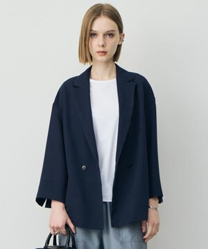  ドライアセテートスラブ 8分袖ジャケット