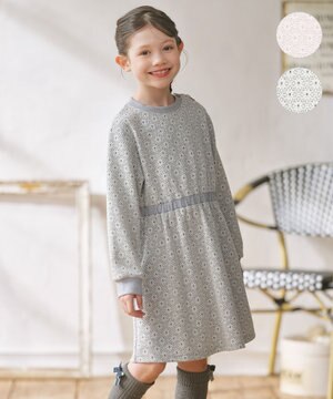 【150-160㎝】 フロストフラワージャガード ワンピース