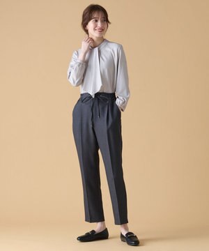 【セットアップ対応/ウエストゴム】イージィケア美脚テーパードパンツ