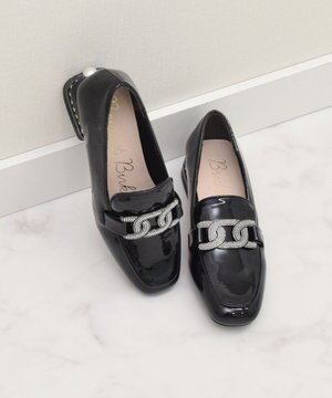  【Bridget Birkin】パールヒールビジューバックルローファー