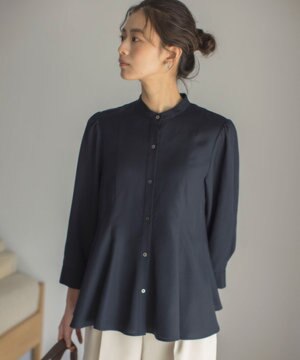 リヨセルシャーティングペプラム ブラウス