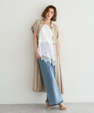  【ORGABITS】タックシャツワンピース