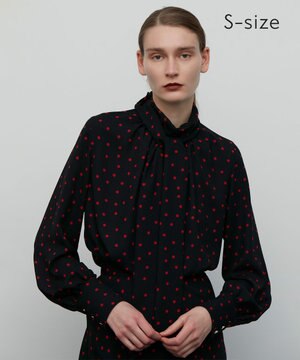  【S-size】VIGNON / ドットブラウス