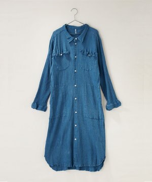  creperie INDIGO SHIRT ONEPIECE クレプリ インディゴシャツワンピース
