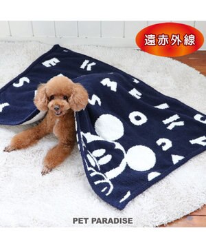  ディズニー ミッキーマウス 遠赤外線 ブランケット 《ロゴ柄》 90×60cm