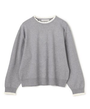  フリルトリミング ニット